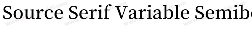 Source Serif Variable Semibold字体转换